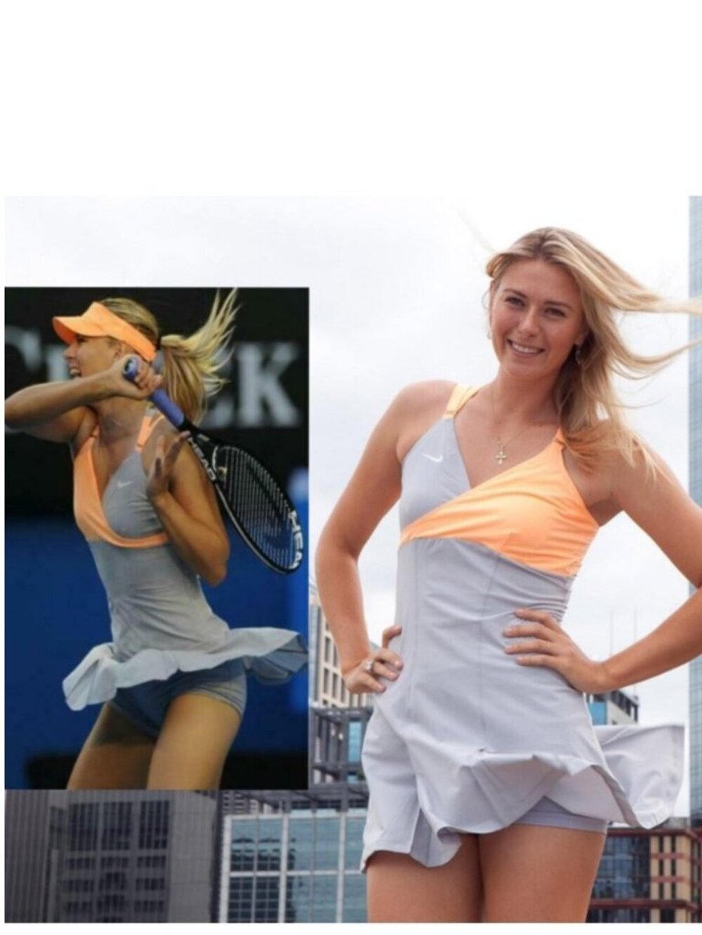 Nwt Nike Maria Sharapova Tennis Dress w/ Bra Pleated Skirt Gray XS